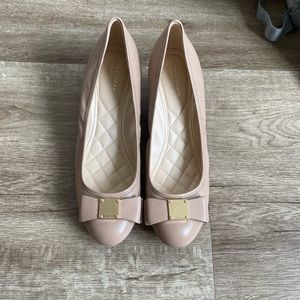 Nude Cole Haan Tali bow wedges